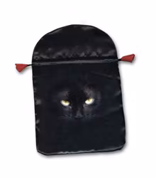 Tarotpåse Printed satin "Black Cat"