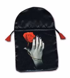 Tarotpåse Printed satin "Rose Hand"