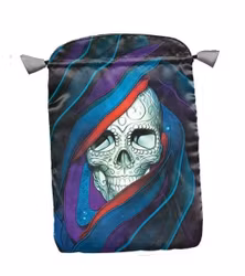 Tarotpåse Printed satin "Santa Muerte Skull BT61"