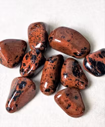 Obsidian mahogny trumlad ca 25-40mm 1 st
