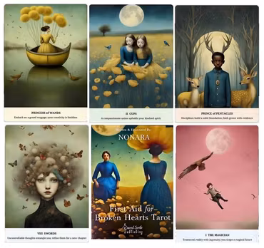 First Aid Tarot for Broken Hearts: Compassionate Insight for Solace and Guidance through Healing (Engelsk)