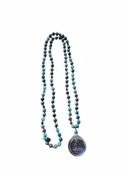 ICON Halsband Mala - Afrikansk turkos längd 88 cm
