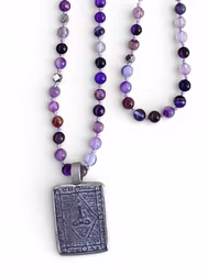 ICON Halsband Mala - Ametist längd 88 cm