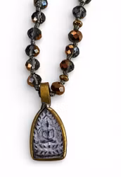 ICON Halsband Mala - Kristaller bronsfärgat som gnistrar fint, längd 88 cm