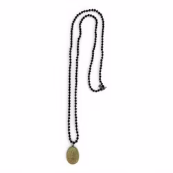 ICON Halsband Mala - Kristaller svarta som gnistrar fint, längd 86 cm