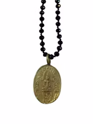 ICON Halsband Mala - Kristaller svarta som gnistrar fint, längd 86 cm