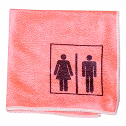 Mikrofiberduk T2 WC-Symbol 30x30 cm Röd