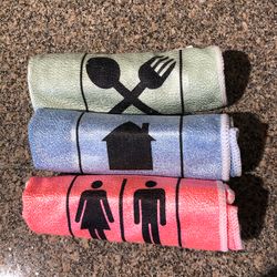 Mikrofiberduk 3-pack wc-kök-hus