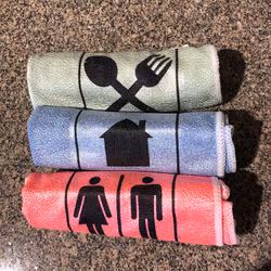 Mikrofiberduk 3-pack wc-kök-hus