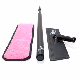 Moppset svart med rosa mopp 40 cm