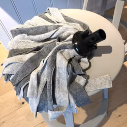 Moppset mikrofibersvabb 180 cm svart