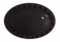 Svart oval knopp i keramik