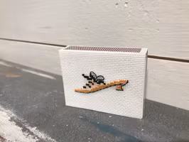 Broderad Tändsticksask