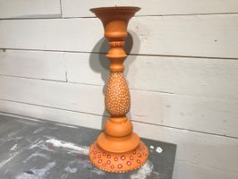 Handmålad ljusstake, Barcelona Orange