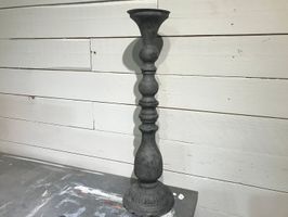 Handmålad ljusstake, grå
