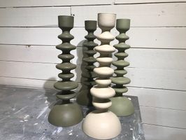Handmålad ljusstake
