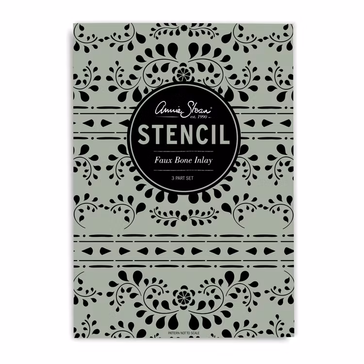 Annie Sloan schablon Faux Bone Inlay