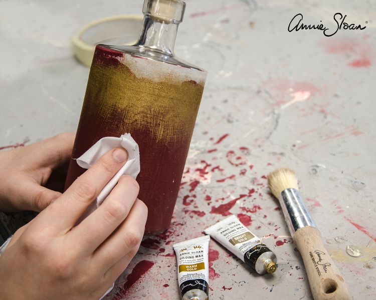 Annie Sloan Gilding Wax Bright Gold, Warm Gold