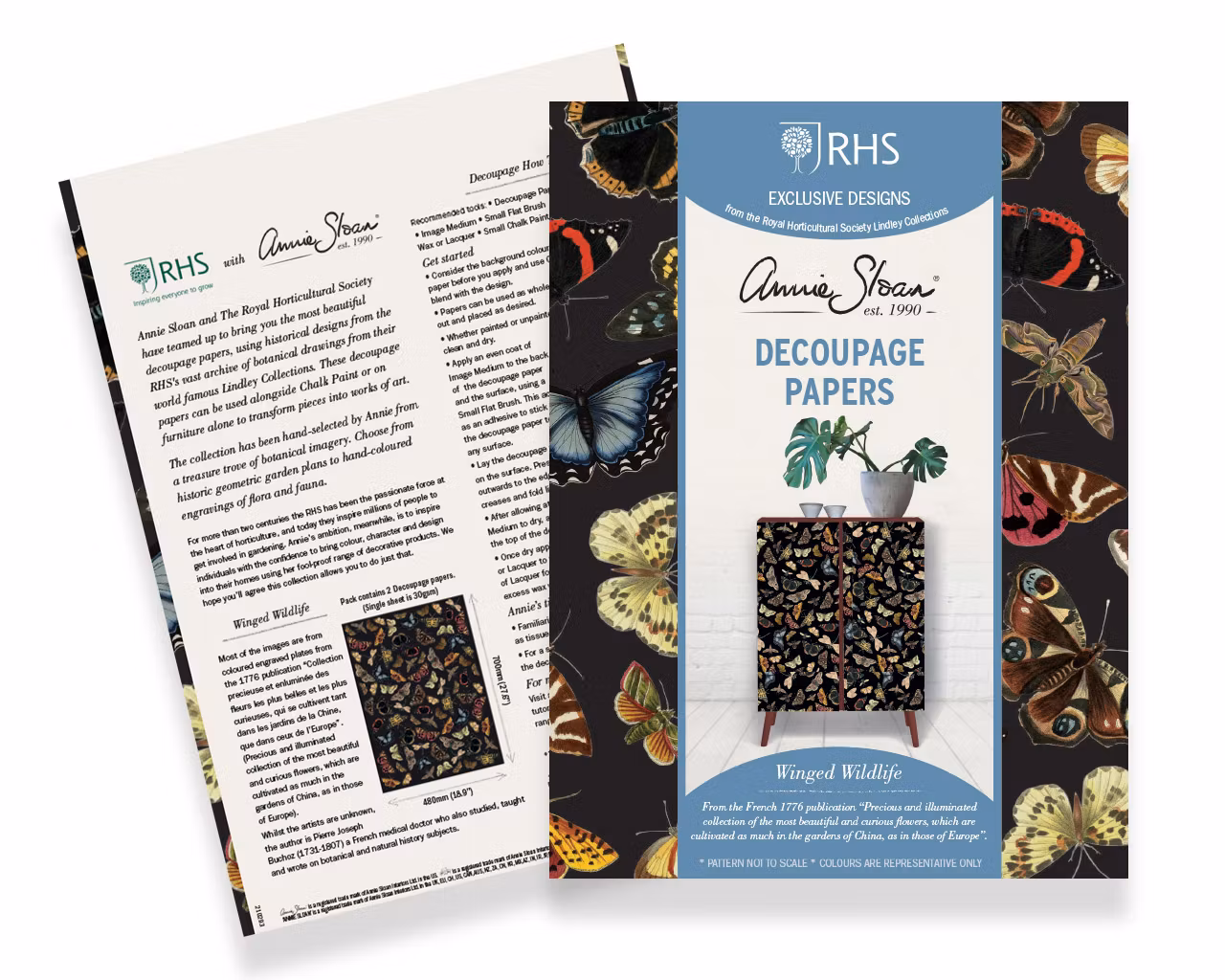 Annie Sloan Decoupagepapper Winged Wildlife