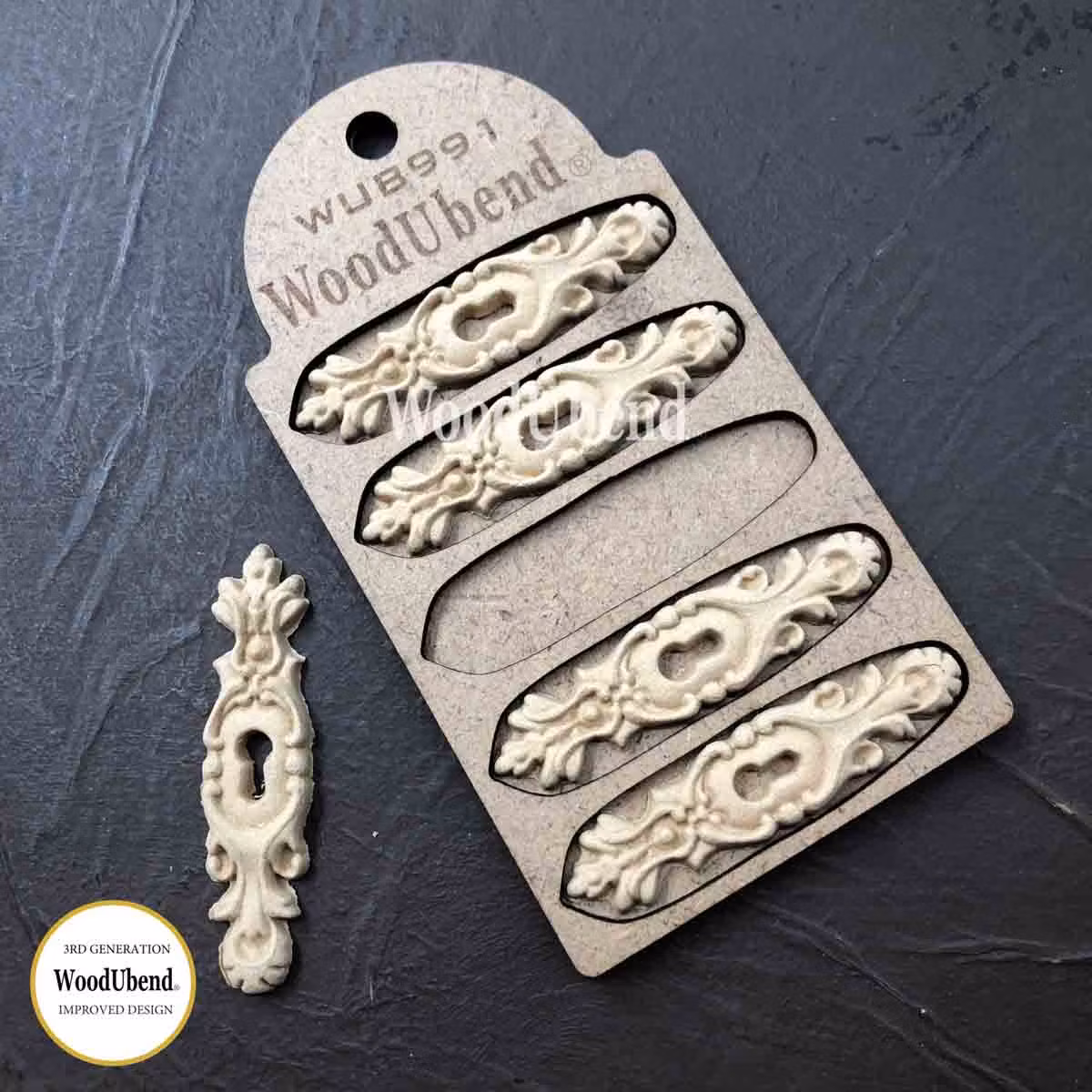 Träornament stående nyckelhål 5-pack wub0991