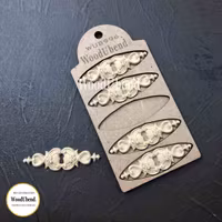 Träornament liggande nyckelhål 5-pack wub0996
