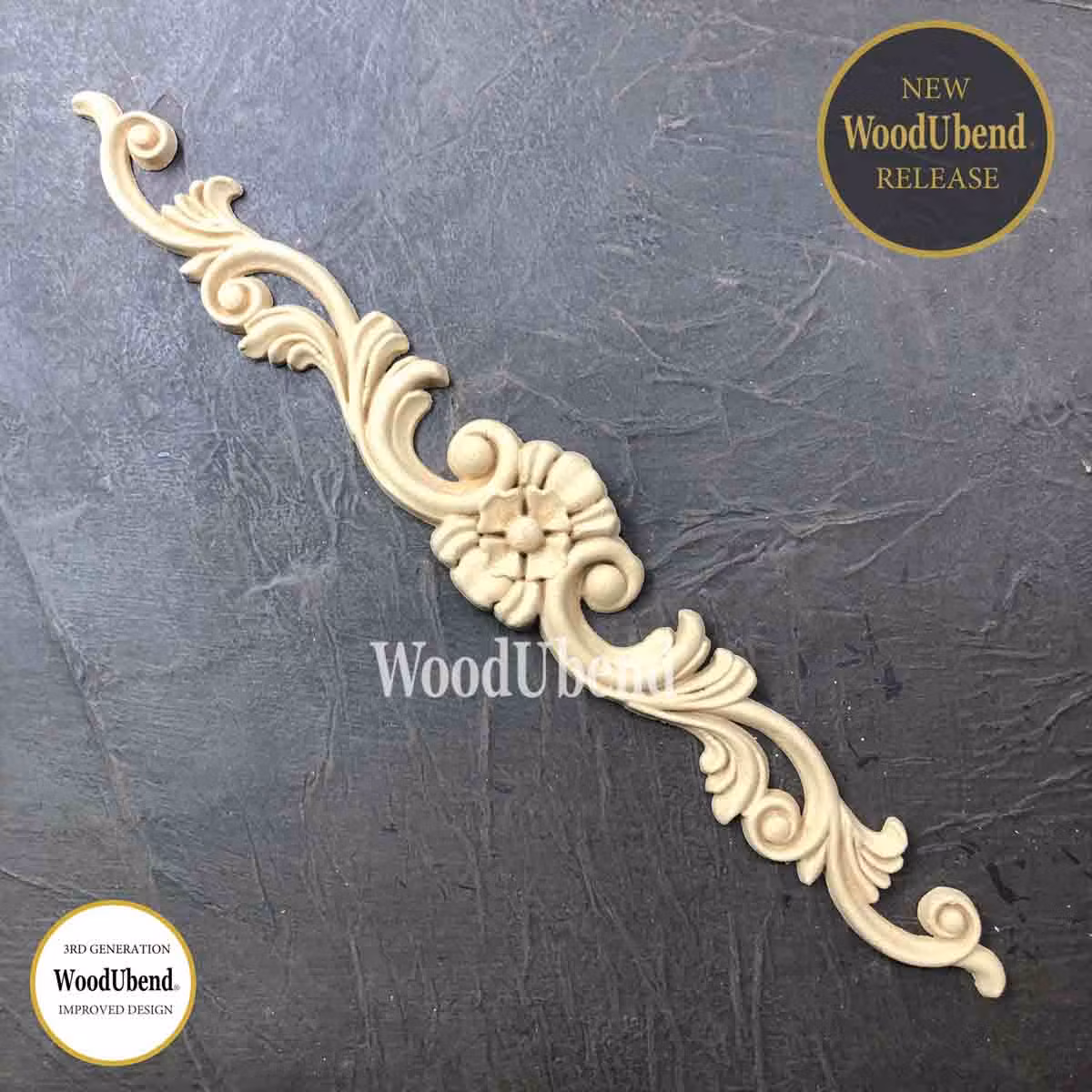 Träornament Blomranka 2-pack wub6041