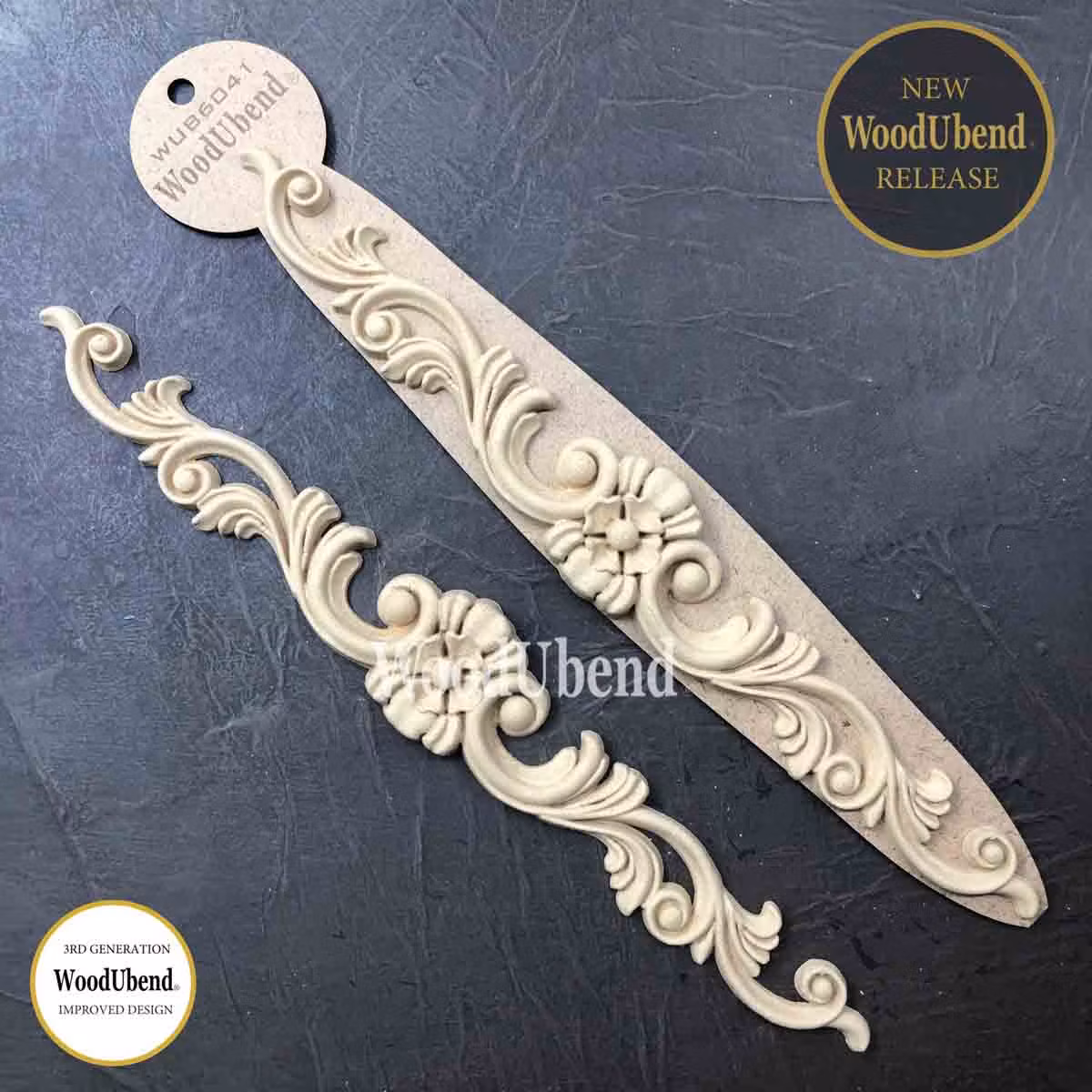 Träornament Blomranka 2-pack wub6041