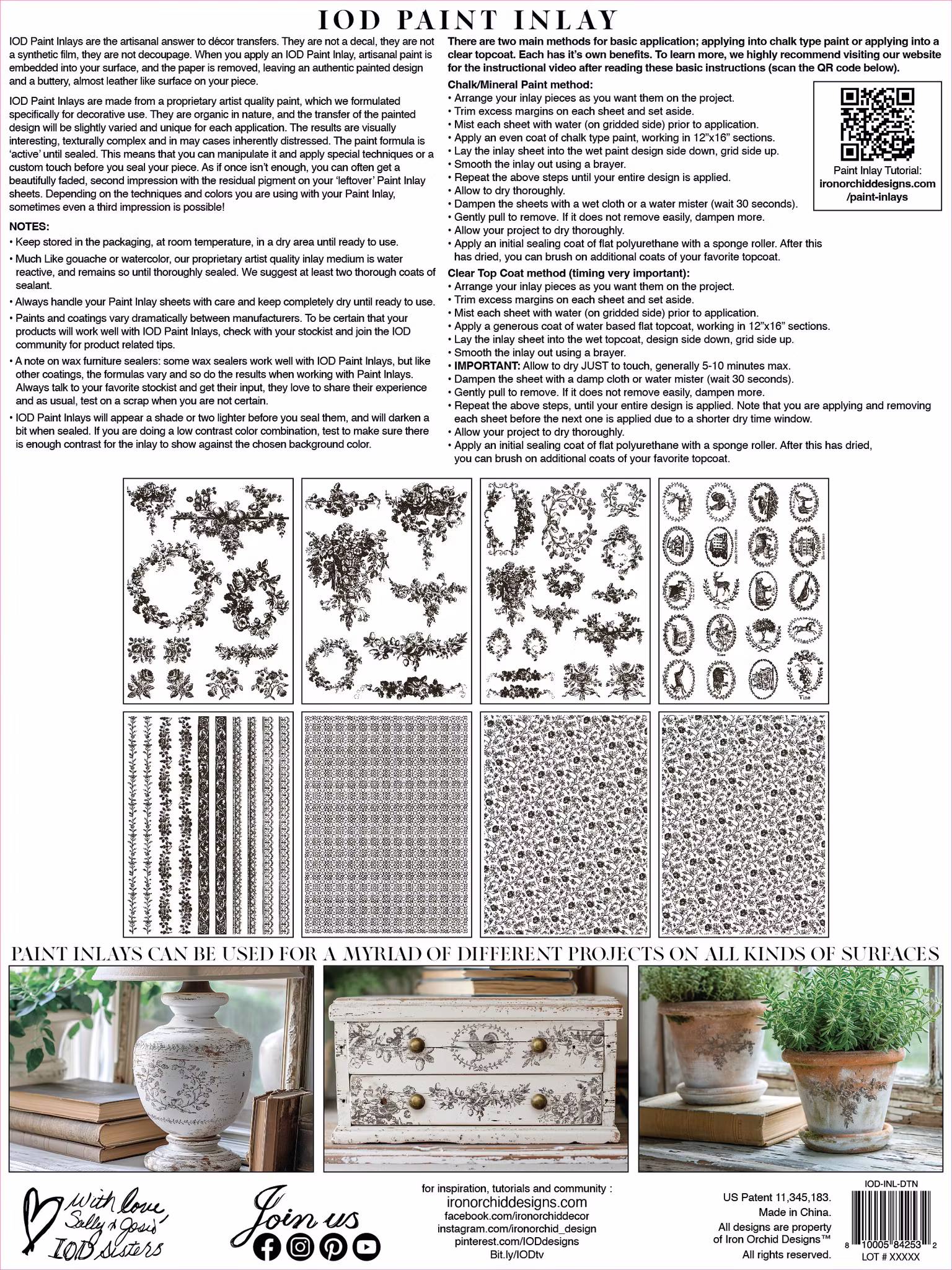 IOD Paint Inlay Delft traditions noir