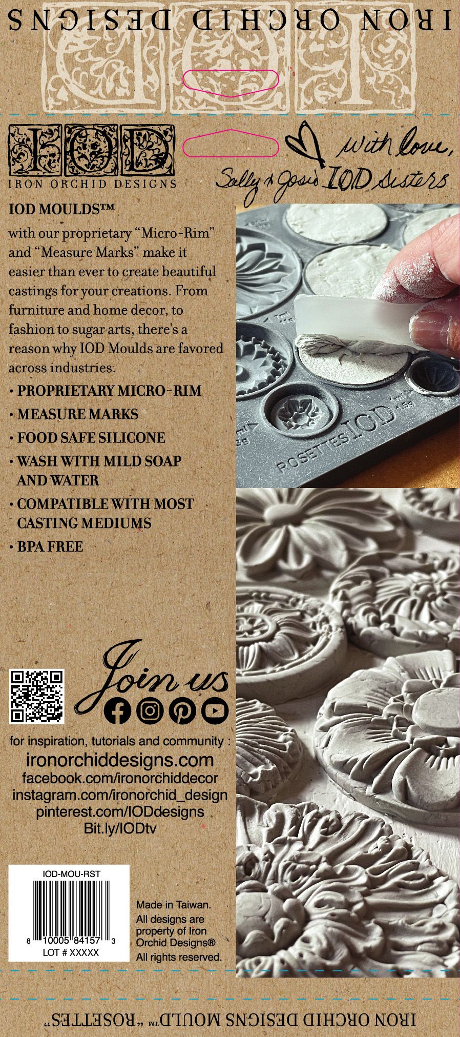 IOD Moulds Rosettes