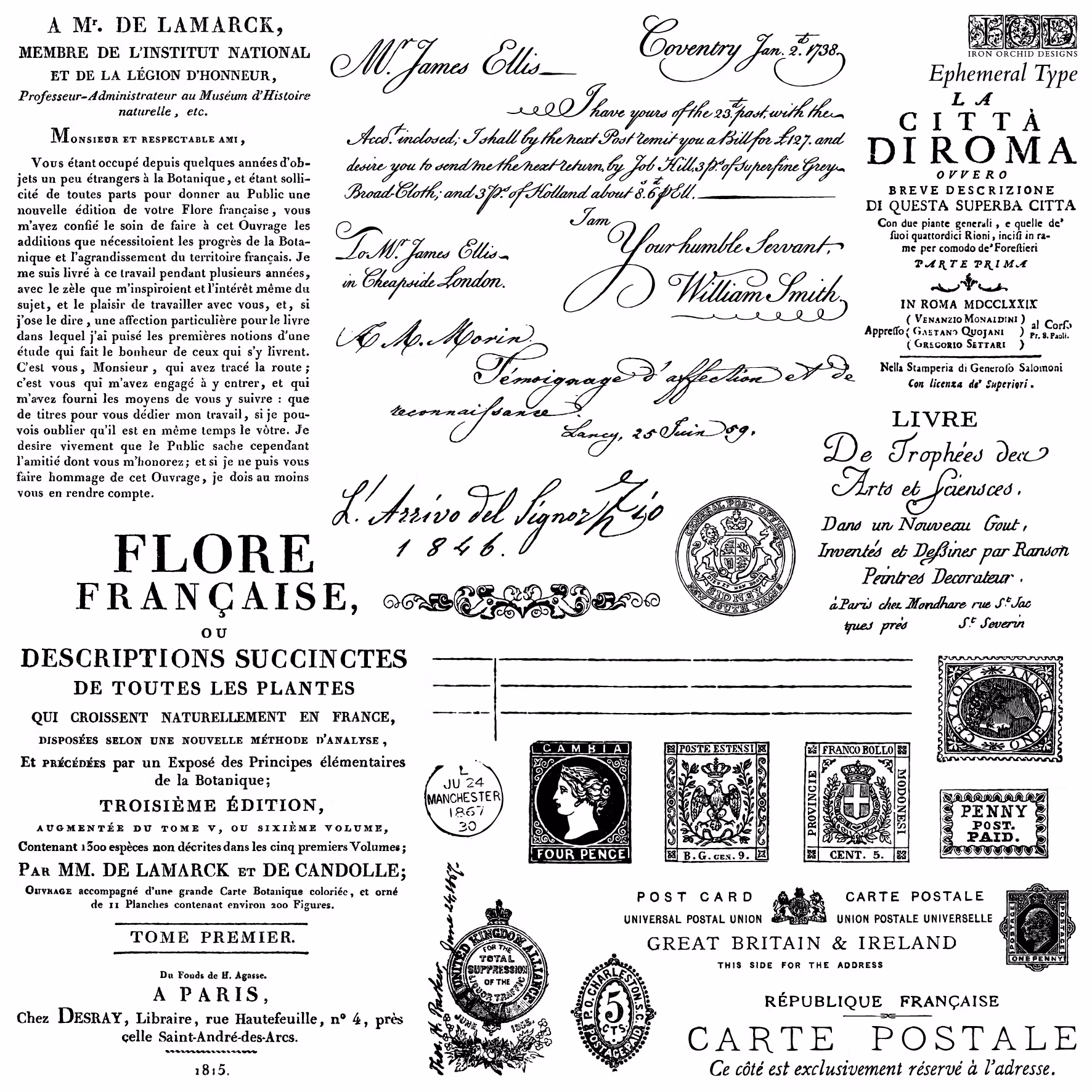 IOD Stamps Ephemeral Type
