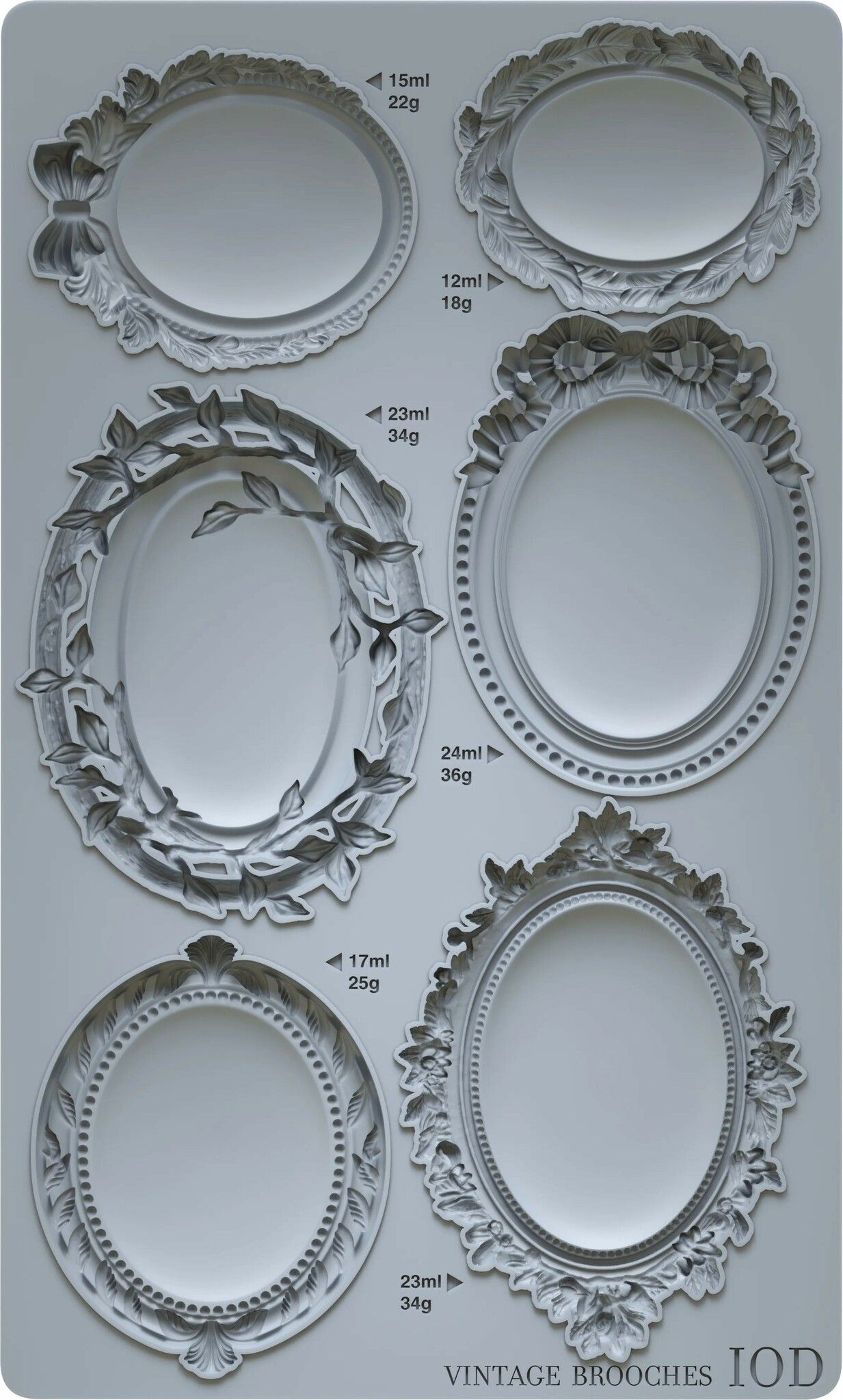 IOD Moulds Vintage Brooches