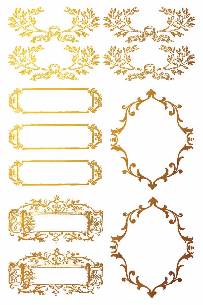 IOD Guldtransfer Petit Ornaments