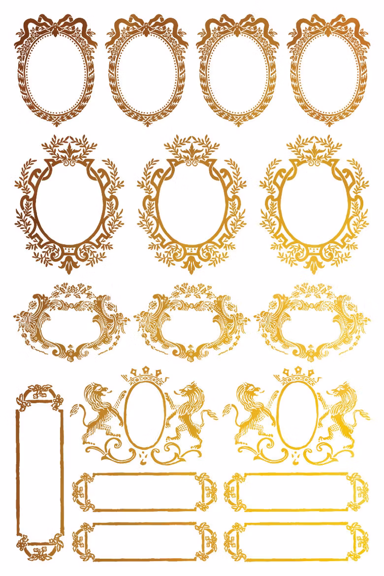 IOD Guldtransfer Petit Ornaments