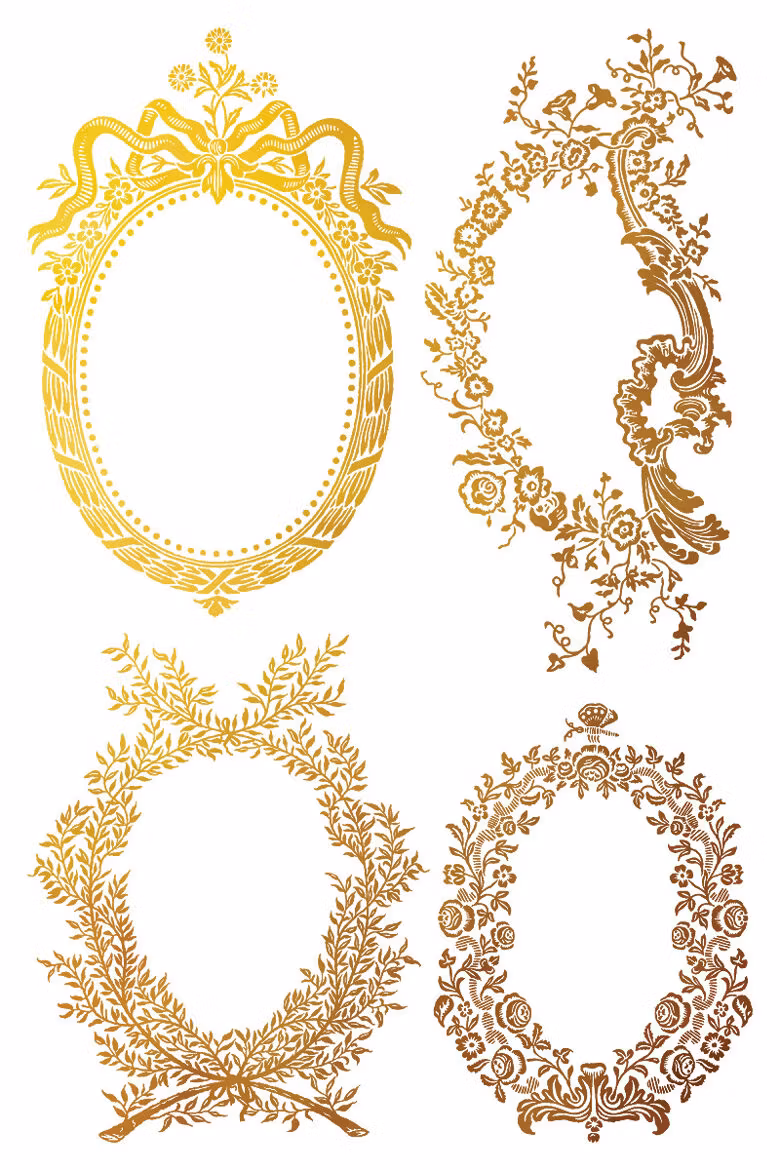 IOD Guldtransfer Petit Ornaments