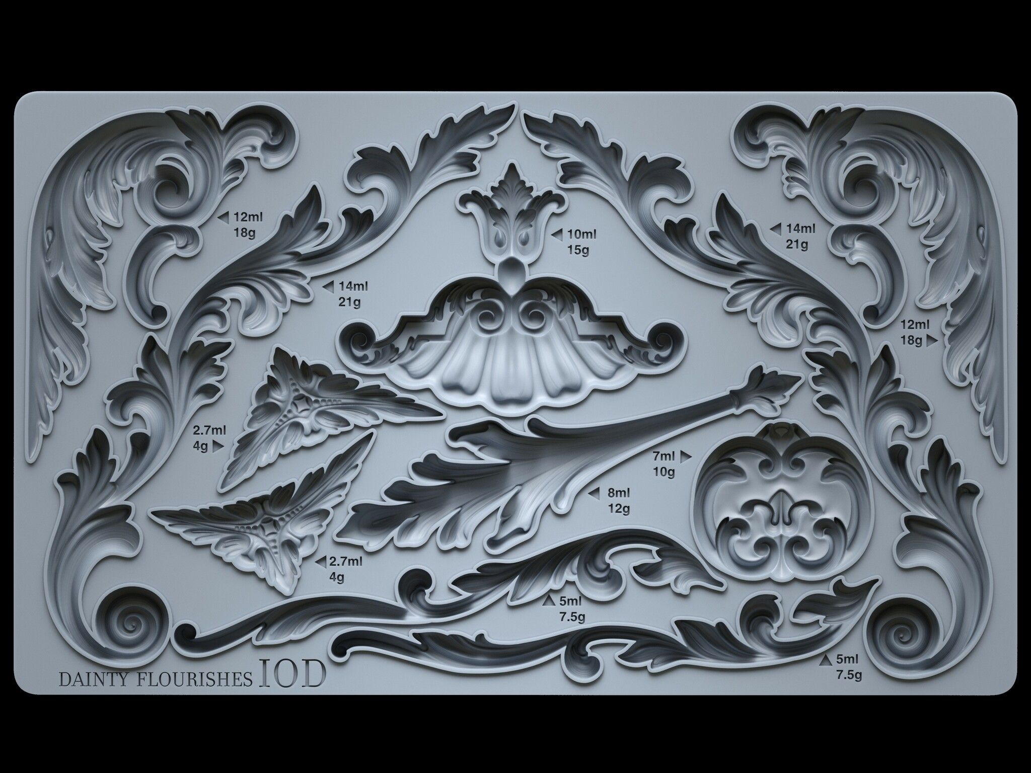 IOD Moulds Dainty Flourishes