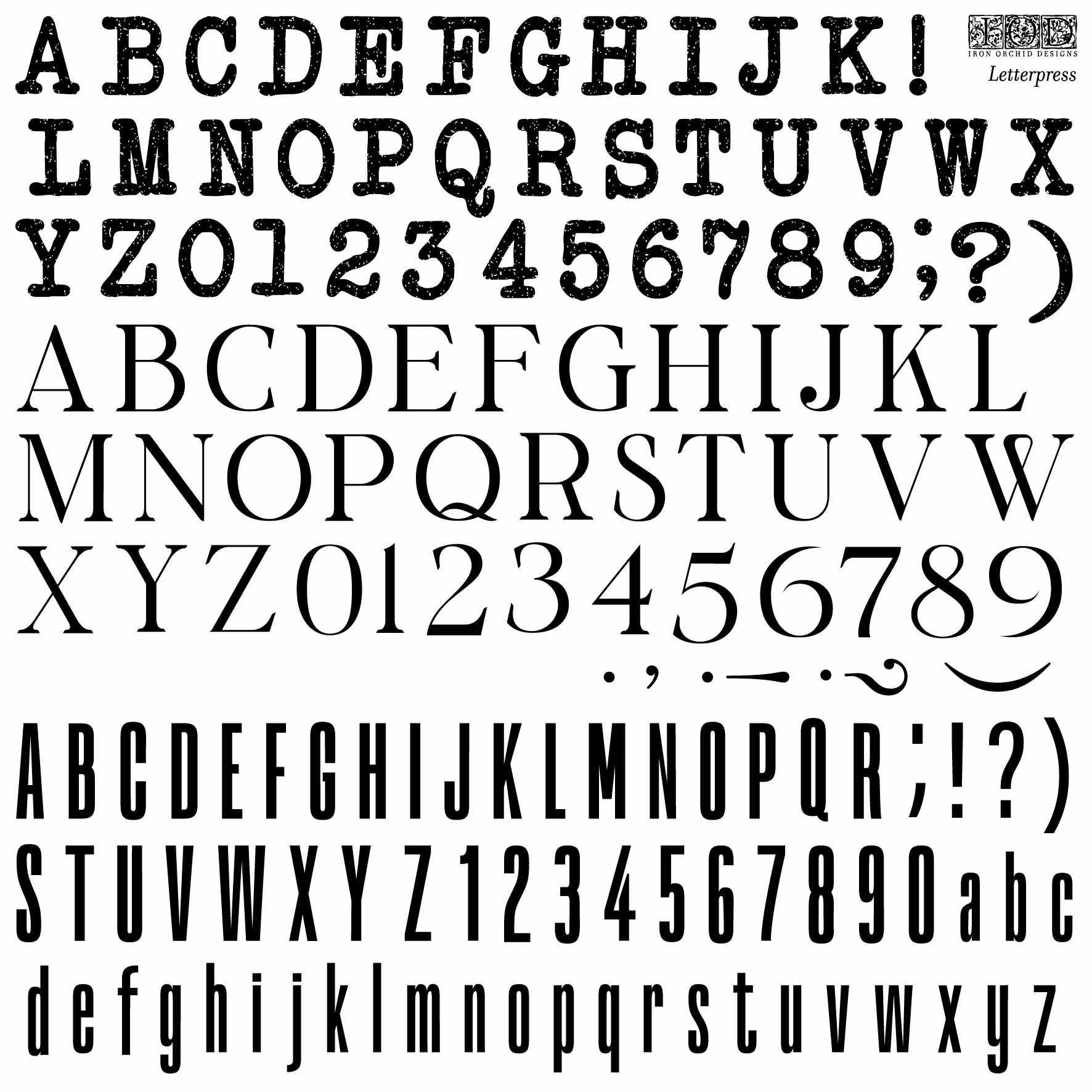 IOD Stamps Letterpress