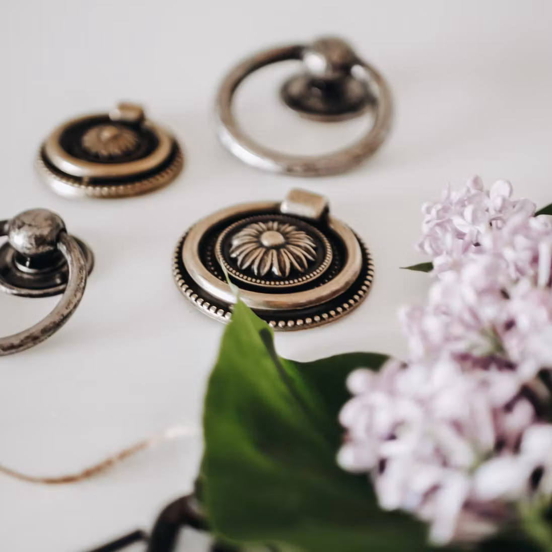 Ringhandtag antik 2 storlekar