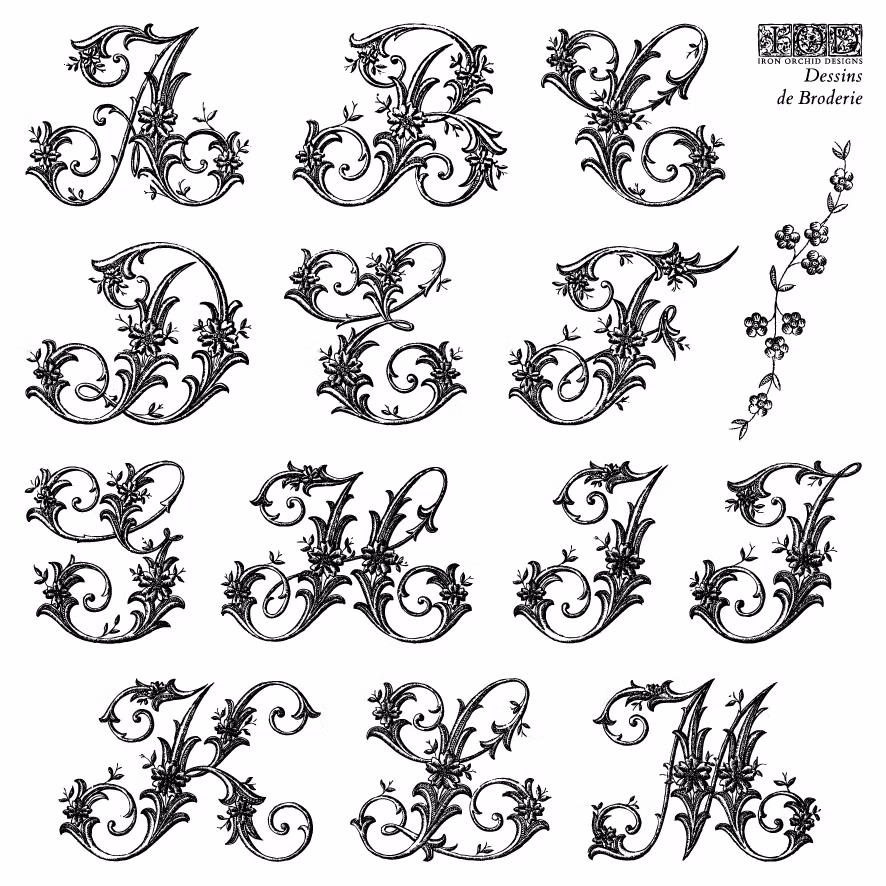 IOD Stamps Dessins de Broderie Labels - På ingång