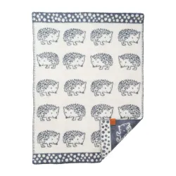 Klippan ullfilt "Hedgehog blue"