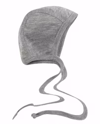 Hjälmmössa i Ull Grey Melange - Engel