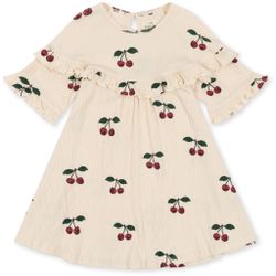 Chleo Frill Klänning, Cherry - Konges Slöjd