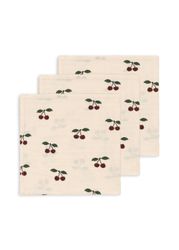 3-pack Muslin Filt Big Cherry - Konges Slöjd