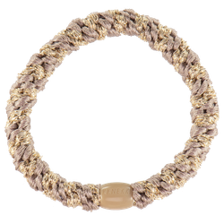 KKNEEKI Hårsnodd, Dove-Beige Glitter