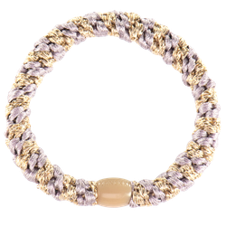 KKNEEKI Hårsnodd, Lavender-Beige Glitter