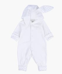 Plush Bunny Overall White/Silver - Livly