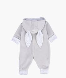Plush Bunny Overall Grey/White - Livly