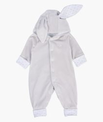 Plush Bunny Overall Grey/White - Livly
