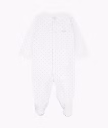 Onesie med fot White/Silver - Livly