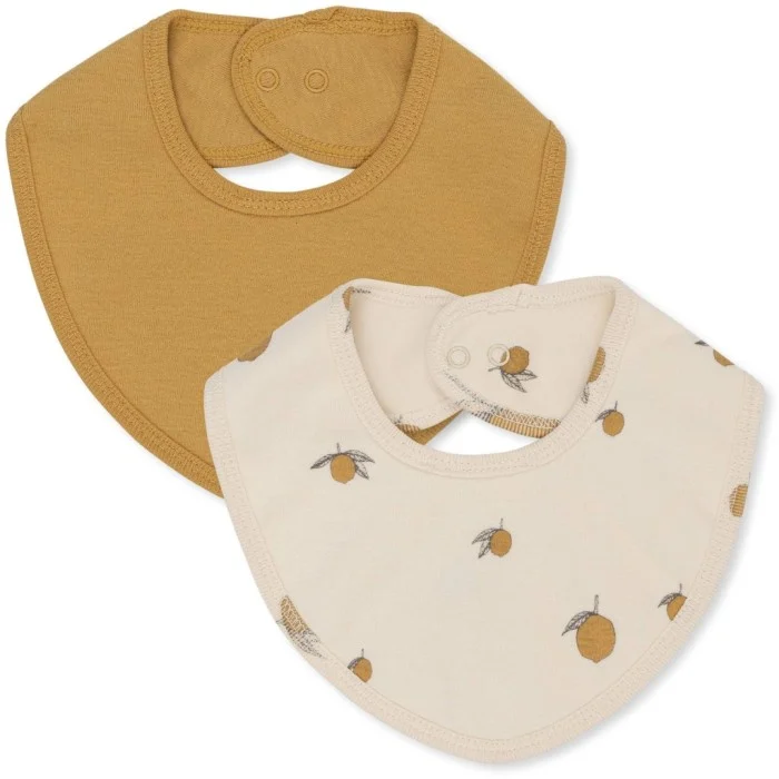 Bibs 2-pack, Lemon - Konges Slöjd