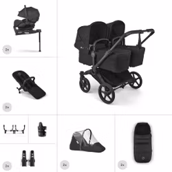 Bugaboo Donkey 6 Twin Ultimat paket för nyfödda